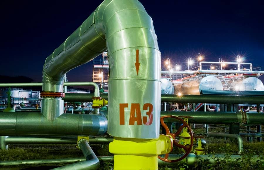 صورة لأحد أنابيب الغاز الروسية
