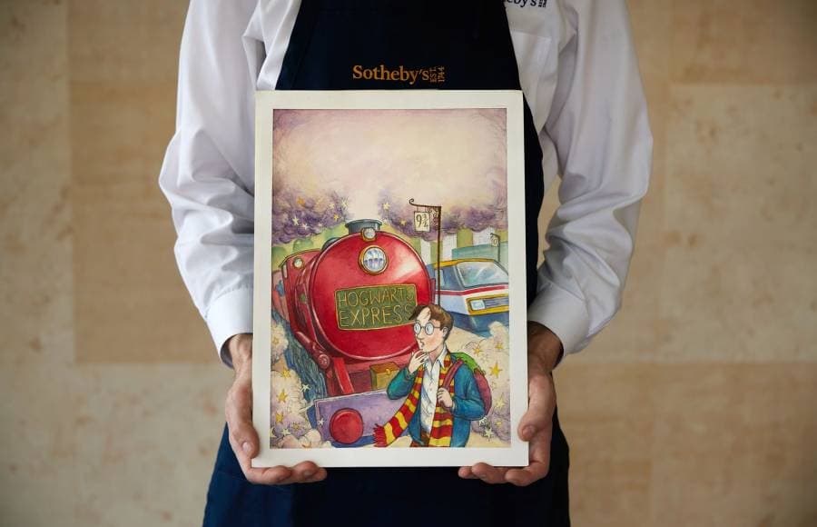 رسم غلاف الكتاب الأول من سلسلة «هاري بوتر» يعرض للبيع في مزاد (CNN)