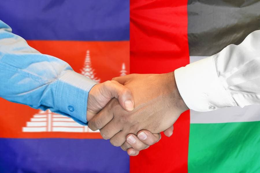 اتفقت الإمارات مع كمبوديا على شراكة اقتصادية شاملة