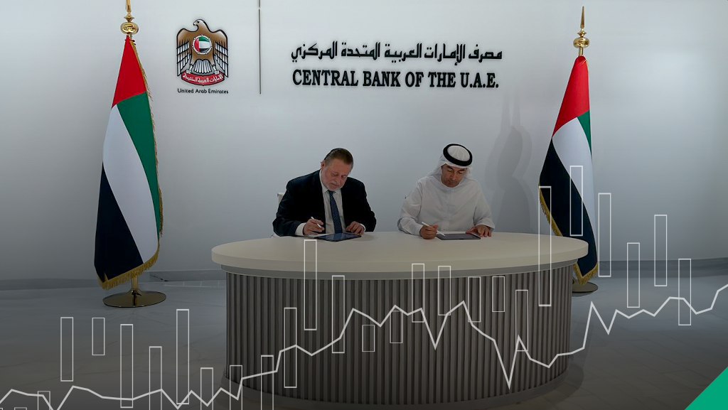 جانب من توقيع إتفاقية تبادل العملة بين الإمارات ومصر