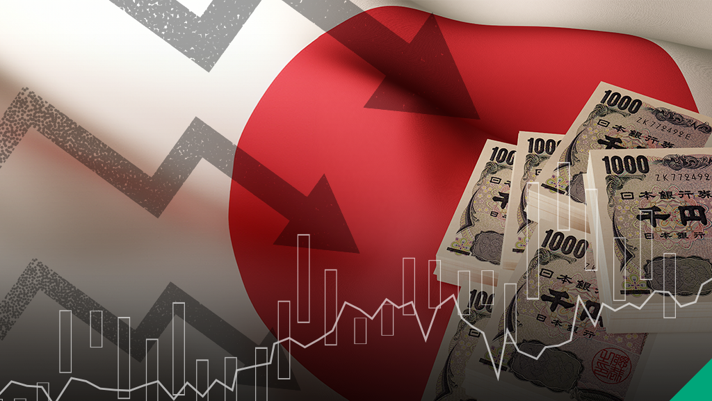 العملة اليابانية تنهار بسبب خفض أسعار الفائدة والتضخم في اليابان يتباطأ