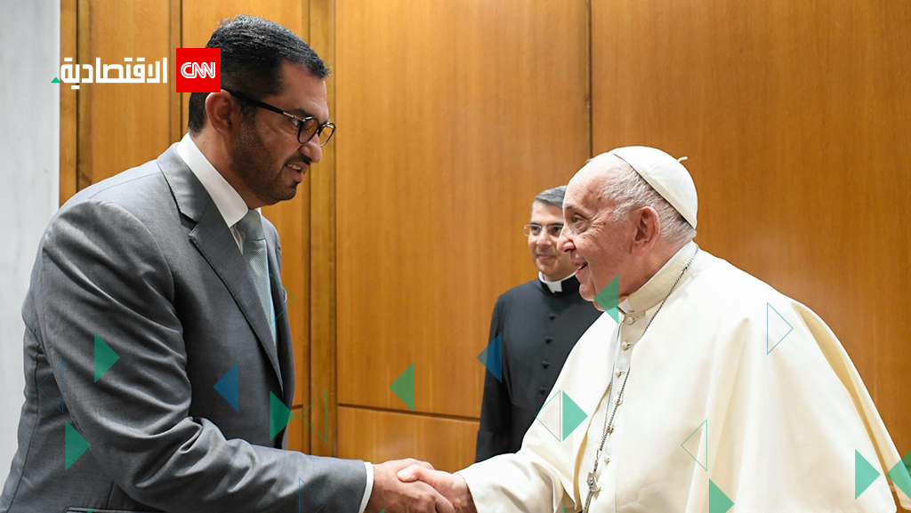 سلطان الجابر يلتقي البابا فرنسيس في الفاتيكان