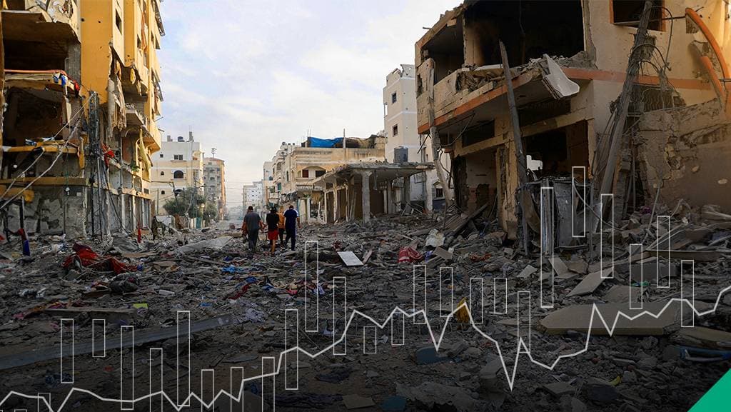صورة توضح حجم الدمار في قطاع غزة
