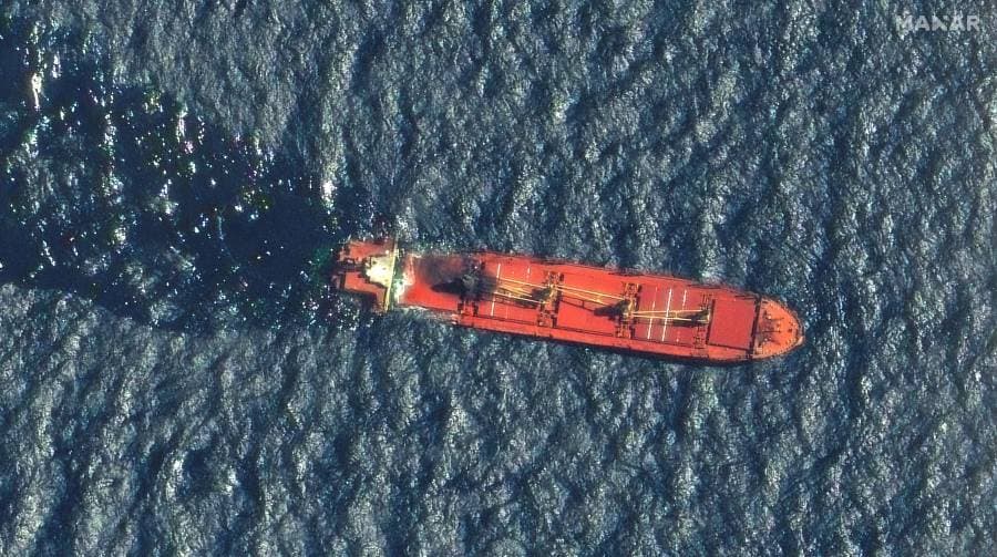غرق السفينة المملوكة للمملكة المتحدة روبيمار من قبل الحوثي