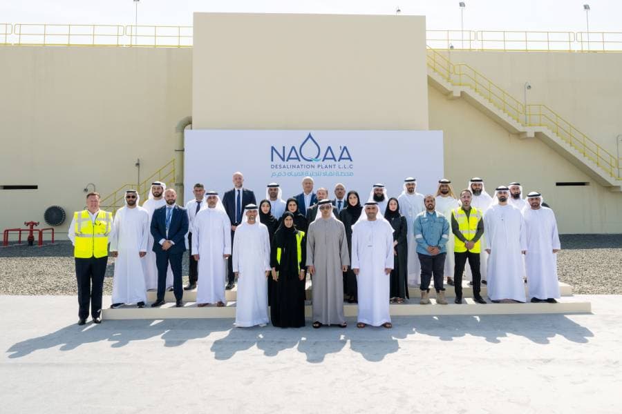 محطة نقاء تعتبر من أهم المشاريع الاستراتيجيَّة لتحقيق الأمن المائي في الإمارات (وام)