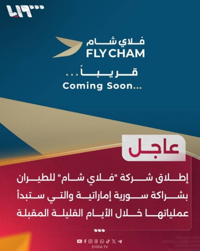 شركة &laquo;فلاي شام&raquo; تبدأ عملها برؤية إماراتية لتعزيز ربط سوريا بالعالم