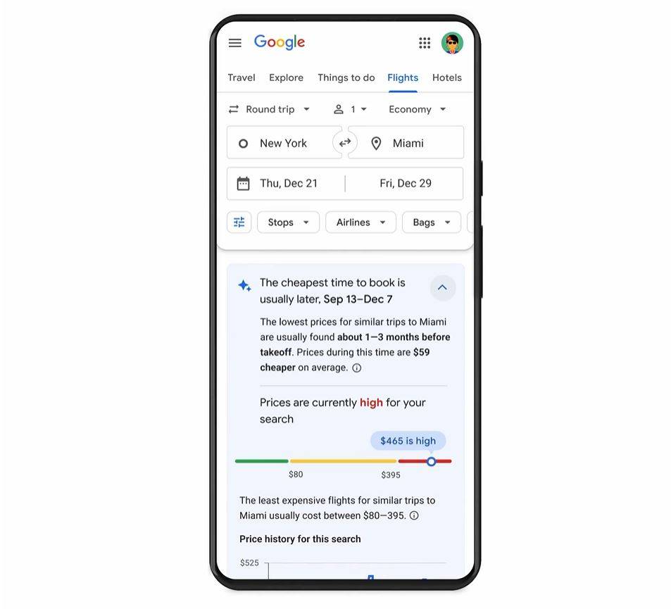 طرق جديدة من «غوغل فلايتس» للحصول على أفضل سعر لرحلتك القادمة